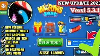 Download Worms Zone io Mod Apk V5.3.5 Terbaru 2024 Unlimited Coin & Unlock All Skin
