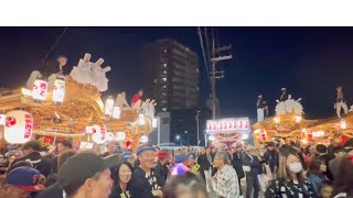 【城東聯合は大阪城終わっても帰町で夜までだんじり曳けるねん‼️祭りはまだまだ続くで〜‼️】地車 in 大阪城 だんじり祭り 〔 城東聯合 岸田堂 〕 地車 祭り