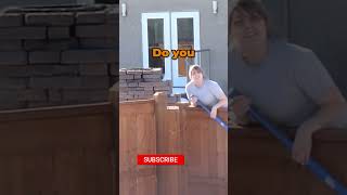 Crazy Lady Breaks Neighbors Fence