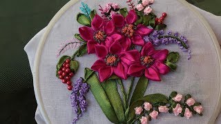 Hand embroidery Designs- Ribbon embroidery stitches for beginners.