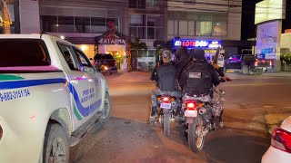 Recorrido de la policia por barrios de san francisco de macoris