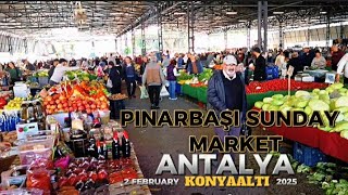 Antalya Konyaaltı Pınarbaşı Kapalı Pazar Yeri 2 FEB 2025 #antalya #konyaaltı #pazar #sundaymarket