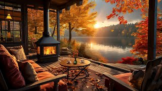 Cozy Fall Coffee Shop Ambience ~ Jazz Relaxing Music 🍂 Smooth Piano Jazz Instrumental Music to Work
