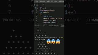 #pyramid tricky pattern use for loop in c program ll #shorts #viral #youtubeshorts #programming