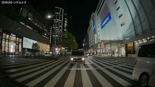 ドライブレコーダー ZDR059 走行映像 リヤカメラ映像（夜）