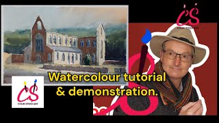 Colinsteedart.  Watercolour Tutorial. How to Paint Tintern Abbey in Wales.