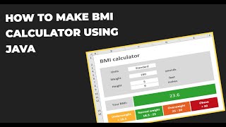 How to build BMI calculator using Java.| #bmicalculator #java #javaprogramming