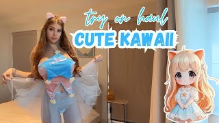 CUTE KAWAII DRESS try on haul // get ready with Lilith