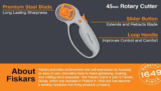 Fiskars Comfort Loop (45mm) Rotary Cutter, 1, White