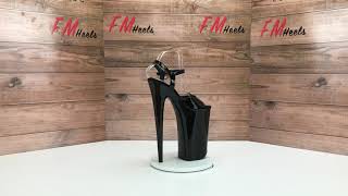 Pleaser Beyond 009 Black Patent over Black 10 Inch High Heels