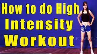 How to do High intensity workout II उच्च तीव्रता वर्कआउट(व्यायाम) II By Kavita Nalwa II