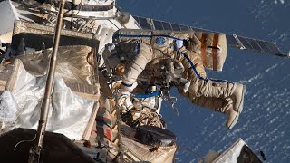 HIGHLIGHTS of RUSSIAN SPACEWALK 54 - Artemyev / Christoforetti (21.07.2022) -  NANO-SATTELITES