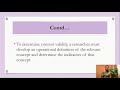 lesson 21 content validity types of content validity u0026 methods of determining content validity