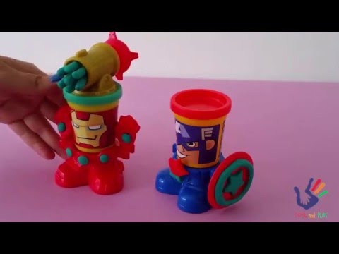 Marvel Avengers Play Doh Set - Captain America And Iron Man Play-doh ...