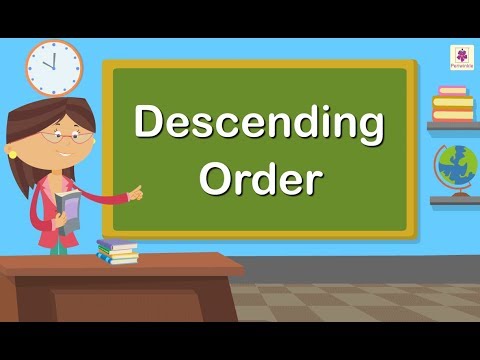 What is descending numerical order?