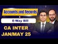 Accounts and Records + E-Way Bill | GST | CA Inter Jan/May 25 | Revision & Practice Session