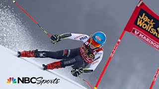 Mikaela Shiffrin ties for first in World Cup GS | NBC Sports
