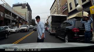 Almost hit pedestrian