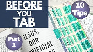 ✅ Before You Tab Your Bible: 10 Beginner Tips (Part 1)