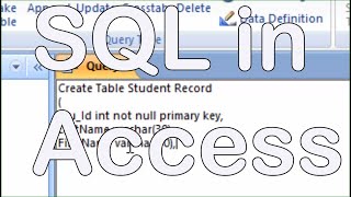 Structured query language in ms access