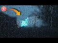 Viral Rain Drops Glowing Text Editing In Kinemaster || Rain Drops Glowing Text kaise banaye 🤩