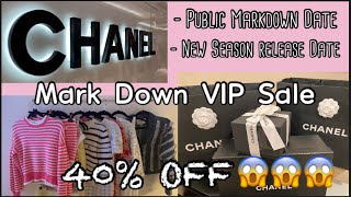 CHANEL 40% off Markdown VIP Sale!! | Reveal Public Markdown Day \u0026 New Season launching day 🤩