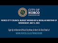 Norco City Council Budget Workshop and Regular Meeting – May 3, 2023