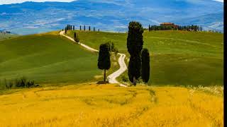 Lo spettacolo della Val d'Orcia e le Crete Senesi.