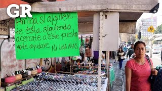 Protegen comerciantes a mujeres