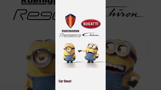 Koenigsegg Regera VS Bugatti Chiron minions style funny#trending #tiktok #status
