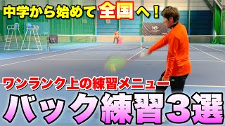 【バック強化】中級者から上級者へ 平日2時間の練習で上手くなるバックストローク練習3選【ソフトテニス】