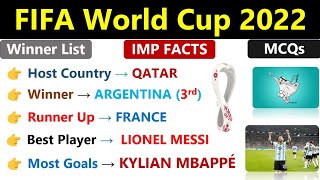 FIFA World Cup 2022 | Qatar | Winners List | FIFA World Cup 2022 Current Affairs |#fifaworldcup2022