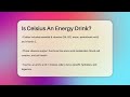 is celsius an energy drink beverage buff