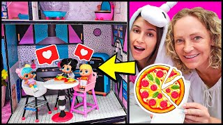 Einhorn Café - Spielzeug Video. Pizza für die LOL Puppen. Video für Kinder auf Deutsch