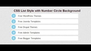 Style Lists With Css Css Lists Style Pure CSS Tutorial Css Hover Effects
