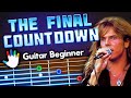 The Final Countdown Guitar Lessons for Beginners Europe Tutorial | Easy Chords + Lyrics