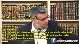 MFM-2015.08.22_s1-Bakara 221'de mümin bir cariye daha hayırlıdır ayeti,cariye alınmasının caiz olduğ