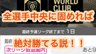 全選手中央に固めれば絶対勝てる説 in SWCC【サカつくRTW】※マネしないでね