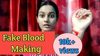 DIY || FAKE BLOOD MAKING IN BENGALI || ONLY HONEY \u0026 FOOD COLOUR ||