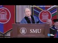 George W. Bush jokes during SMU commencement