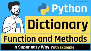 Dictionary Methods and Functions in Python In HINDI | Python Dictionary Tutorial in Hindi