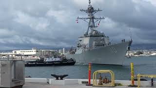 USS William P. Lawrence Returns to Base After Rescuing Family and Pets