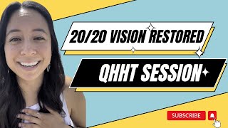 Client heals her eyesight - QHHT session