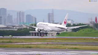 【伊丹空港】1機だけ撮れた!! ボーイング767の逆ラン着陸 2023.6.21