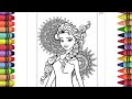 How to draw Elsa from Frozen, Disney princess elsa drawing, Elsa Frozen movie colouring pages