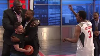 Shaq can't stop LAUGHING at Hot Sauce Vs Underdog HILARIOUS Match Outside The NBA