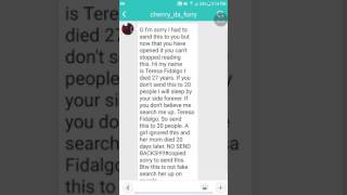 Creepy text message form Teresa fidalgo