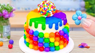 Fantastic Rainbow Fondant Cake 🌈💖Tiny Dessert DIY Decorating Ideas | Journey of Wonders