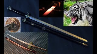 Black tiger katana &  sword  A sword made of the sacred lunar tiger year 흑호의 해 사인검 사인도검 흑호