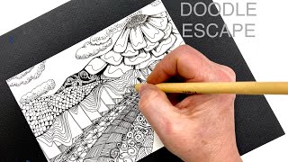 Doodle a Whimsical Landscape Escape With Me - I Gave Away the Doodle!